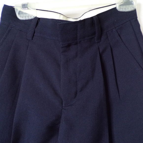 Class Club Boy's Navy Dress Pants Poly Wool Blend Size 8 Regular 2631 - Picture 1 of 4